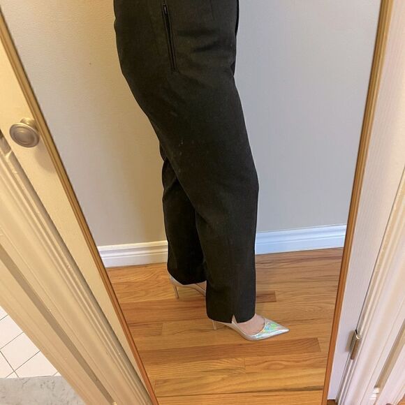 Piazza Sempione Straight Leg Zip Pocket Wool Pants Gray 10 - Picture 1 of 6